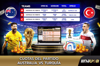 Cuotas del partido Australia vs Turquía