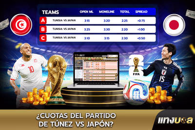 ¿Cuotas del partido de Túnez vs Japón?