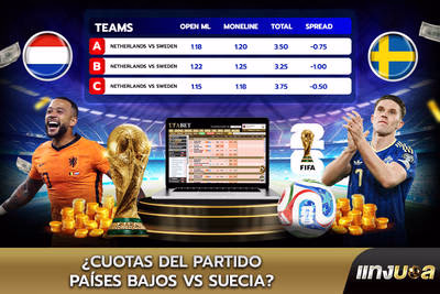 ¿Cuotas del partido Países Bajos vs Suecia?