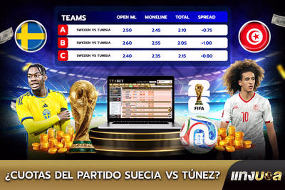 ¿Cuotas del partido Suecia vs Túnez?