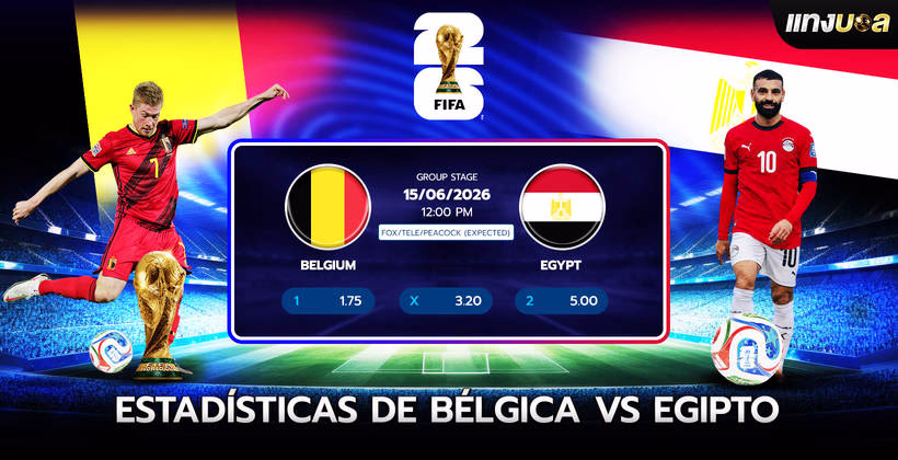 Estadísticas de Bélgica vs Egipto