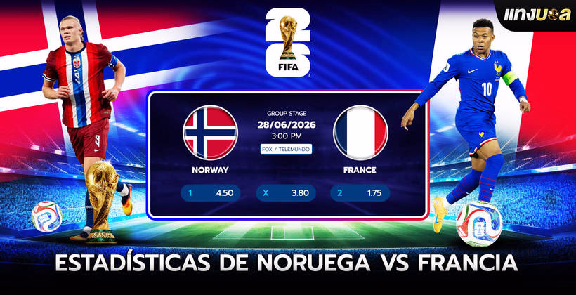 Estadísticas de Noruega vs Francia