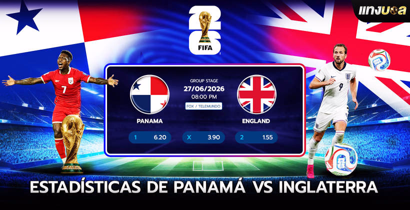 Estadísticas de Panamá vs Inglaterra