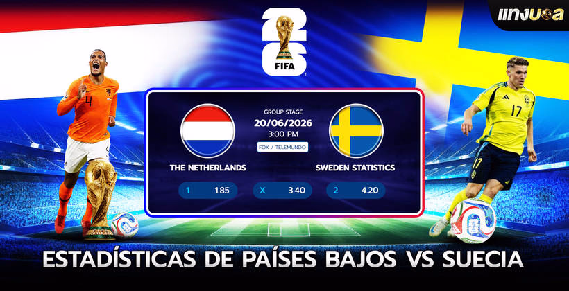 Estadísticas de Países Bajos vs Suecia