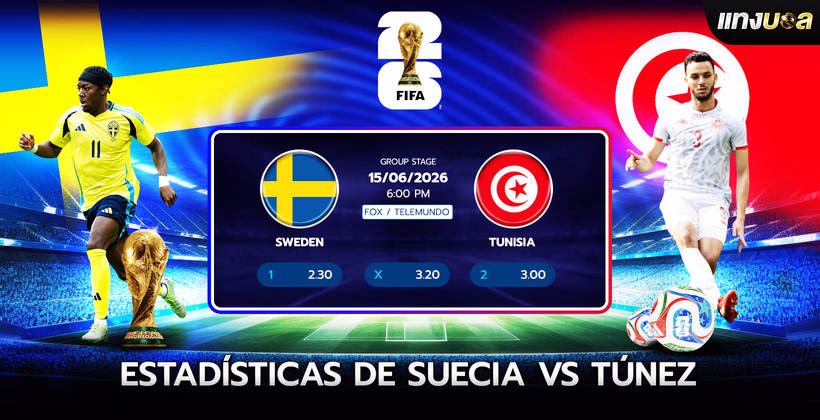 Estadísticas de Suecia vs Túnez