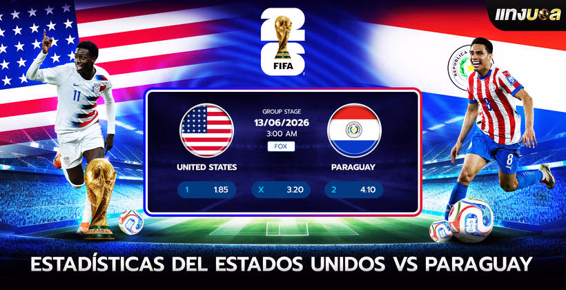 Estadísticas del Estados Unidos vs Paraguay