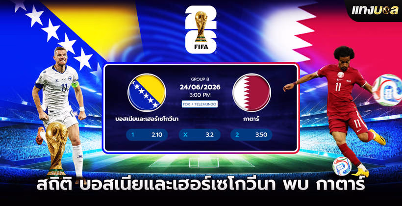 สถิติบอสเนียและเฮอร์เซโกวีนา พบ กาตาร์